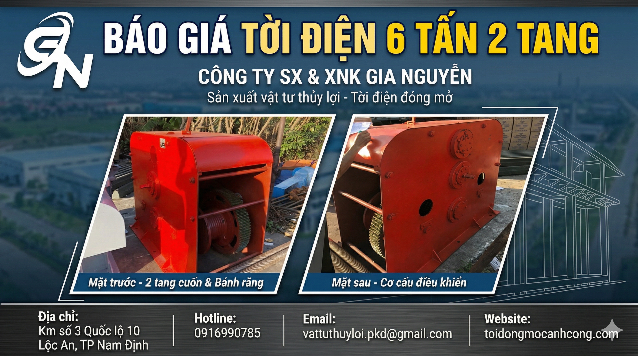 Báo Giá Tời Điện 6 Tấn 2 Tang Mới Nhất 2026 – Giá Tận Xưởng, Chất Lượng Cao